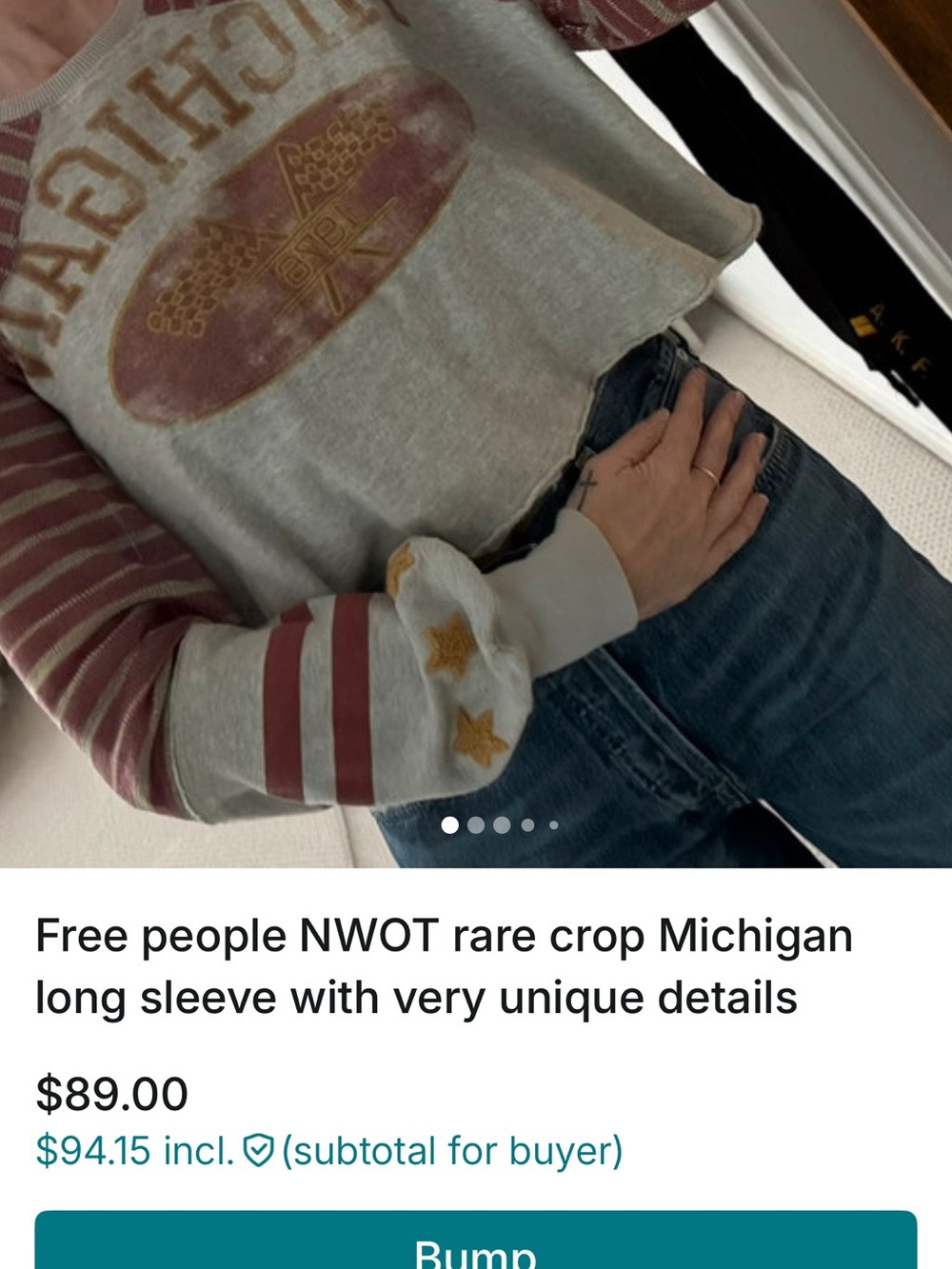 Free People High-Rise Dark Blue Denim Jeans